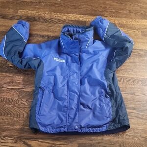 Columbia Jacket Two-Tone Blue Puffer  Jacket Size Medium